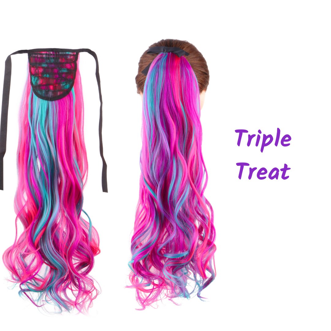20” Mermaid Waves Tie in hair extension Triple Treat Poppet Locks