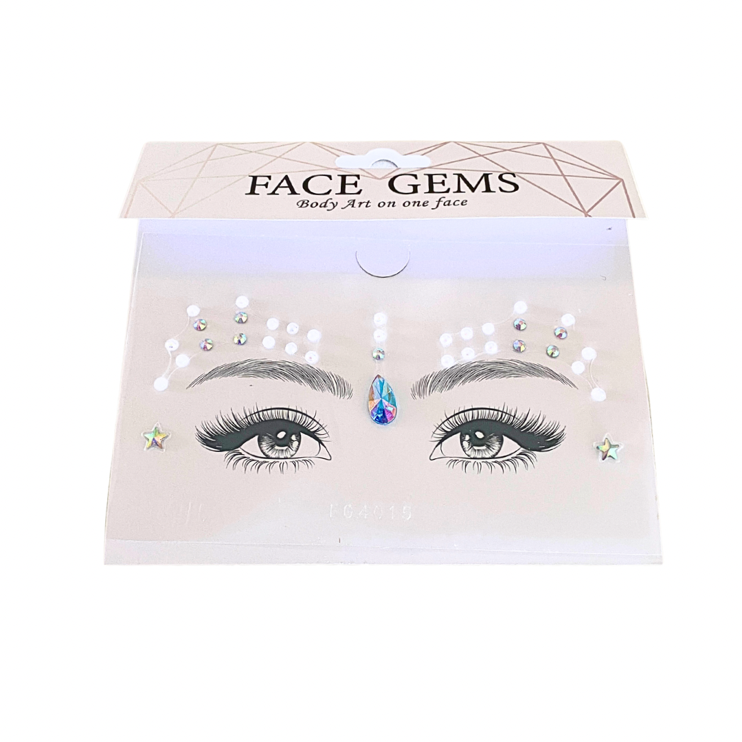 Face Gems Pearl & Bling Poppet Locks