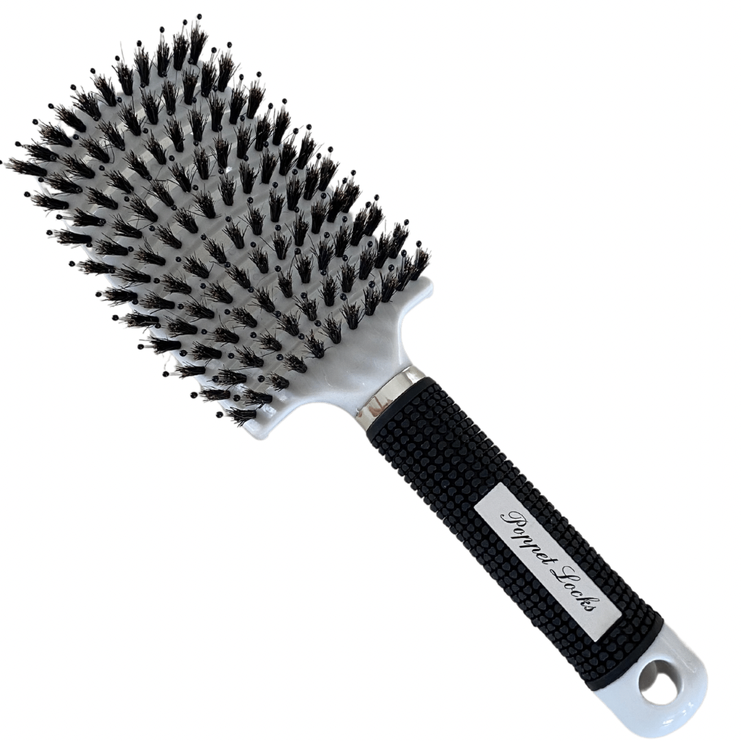 White Hair Brush Poppet Locks