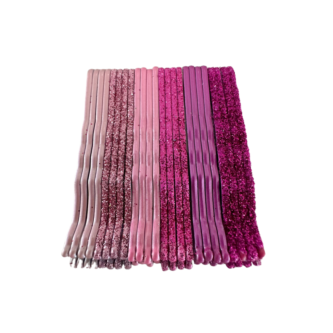 Pink Glitter Bobby Pins - 24pk – Poppet Locks