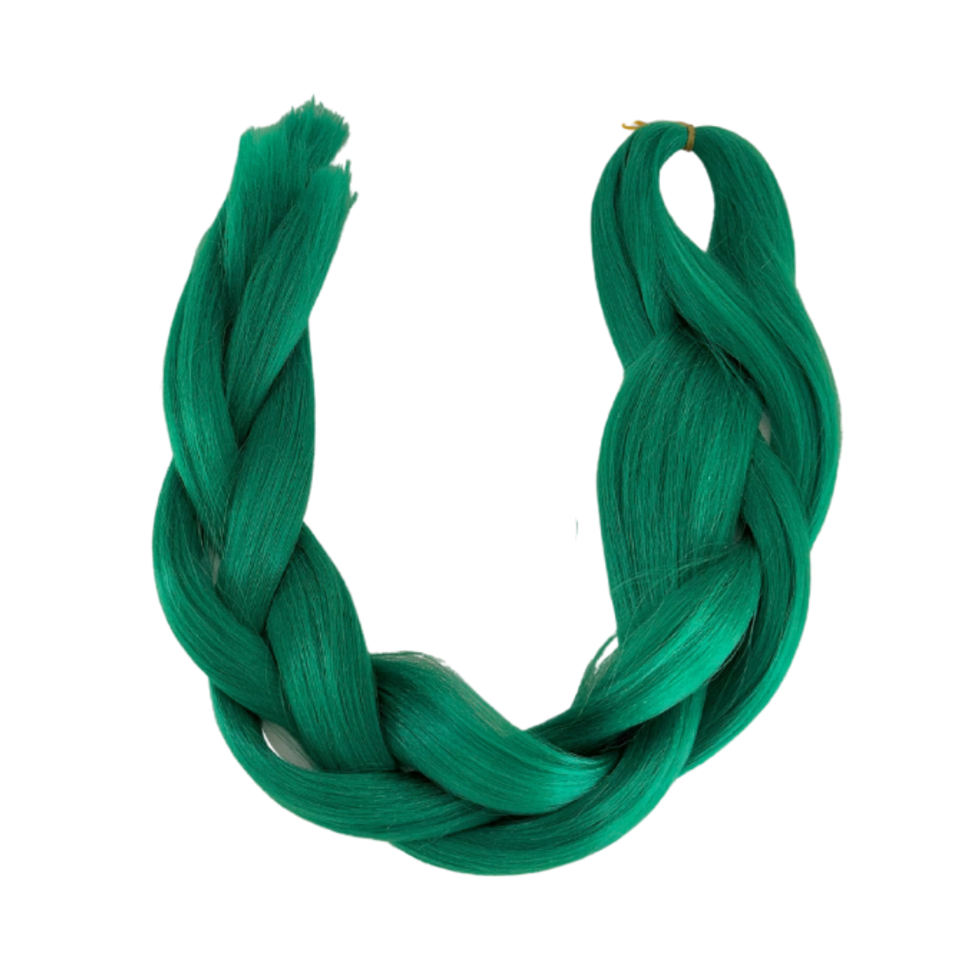 Braiding Hair - Green - Synthetic 24