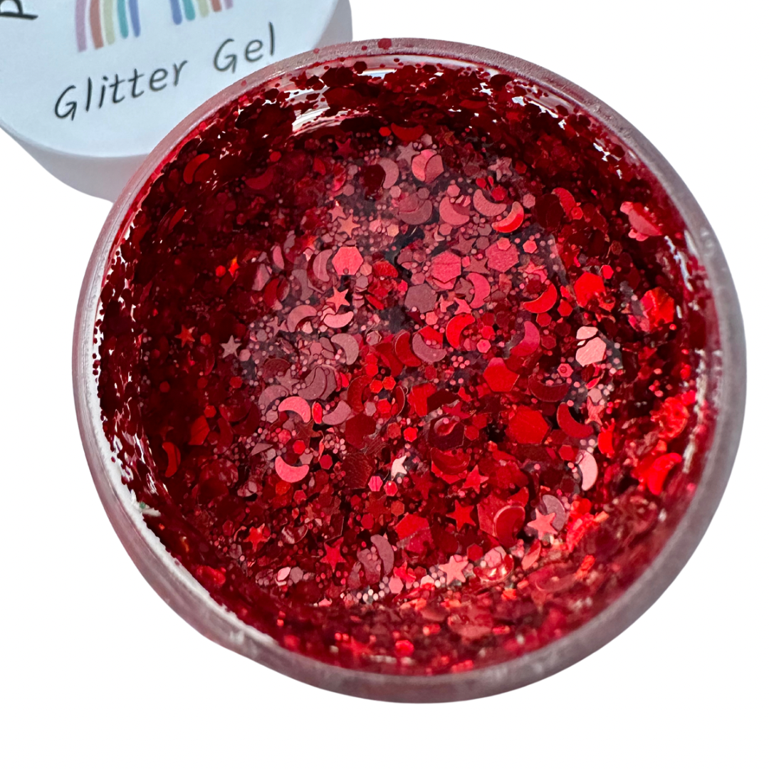 Red Glitter Gel - Hair, face & body - Restock late July – Poppet Locks